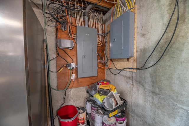 3 Pondview Dr, Lewiston, ME 04240 - utility room featuring electric panel