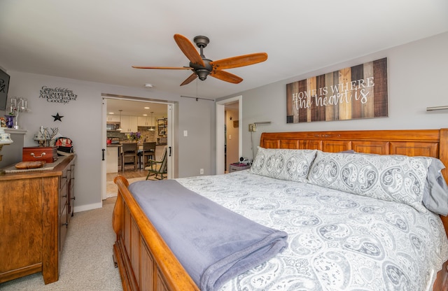 3 Pondview Dr, Lewiston, ME 04240 - bedroom with light colored carpet and a ceiling fan