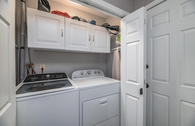 3 Pondview Dr, Lewiston, ME 04240 - laundry room with cabinet space and washer and dryer