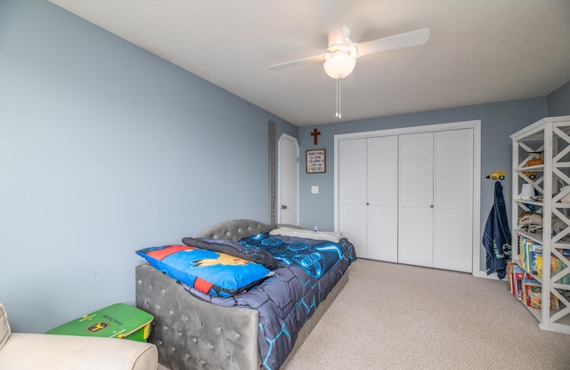3 Pondview Dr, Lewiston, ME 04240 - carpeted bedroom with ceiling fan and a closet