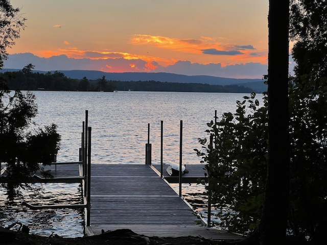 37 Parkhill Point Rd, Belgrade, ME 04917 - dock area with a water and mountain view