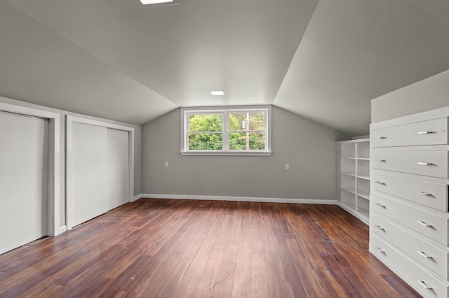 25 Foch St, Lewiston, ME 04240 - additional living space featuring dark wood finished floors and lofted ceiling