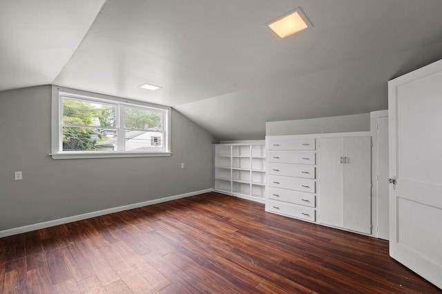 25 Foch St, Lewiston, ME 04240 - additional living space featuring dark wood-style flooring and lofted ceiling
