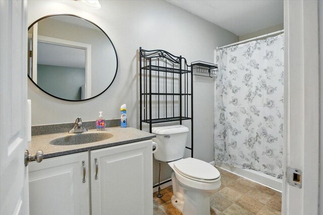 219 Lisbon St, Lisbon, ME 04250 - full bath with vanity and a shower with curtain