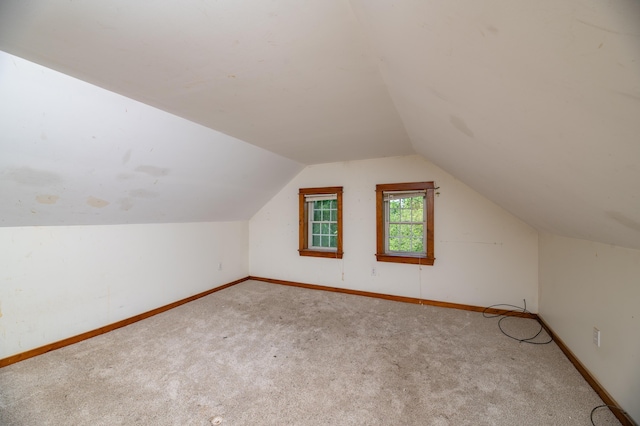 1785 Alna Rd, Alna, ME 04535 - additional living space with vaulted ceiling and carpet floors