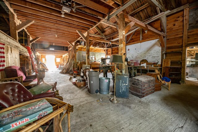 1785 Alna Rd, Alna, ME 04535 - misc room with lofted ceiling