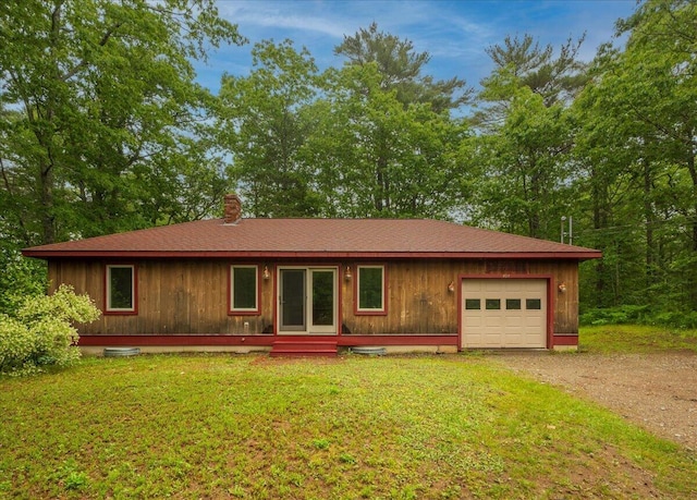 404 Lower Round Pond Rd, Bristol, ME 04539 - view of front of home with driveway, a front yard, entry steps, and a shingled roof