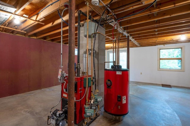 404 Lower Round Pond Rd, Bristol, ME 04539 - below grade area with water heater and a heating unit