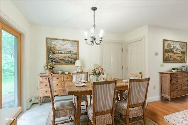404 Lower Round Pond Rd, Bristol, ME 04539 - dining room featuring a chandelier