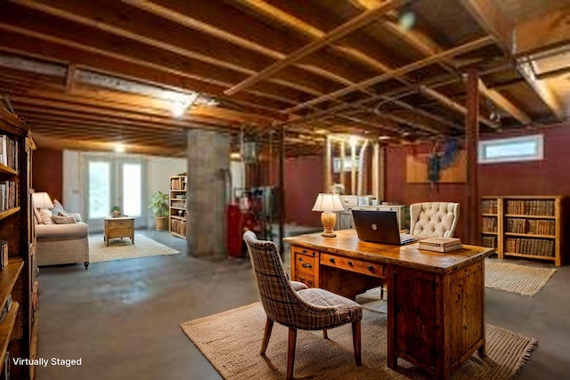 404 Lower Round Pond Rd, Bristol, ME 04539 - office space with concrete flooring and healthy amount of natural light