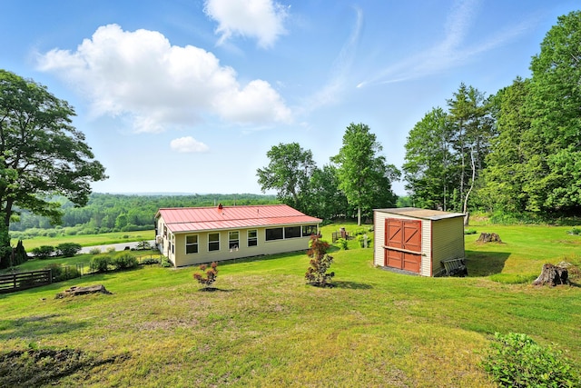 821 China Rd, Albion, ME 04910 - view of yard featuring a shed