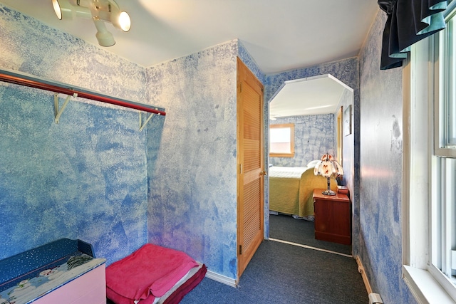 821 China Rd, Albion, ME 04910 - bathroom with ensuite bathroom and wallpapered walls