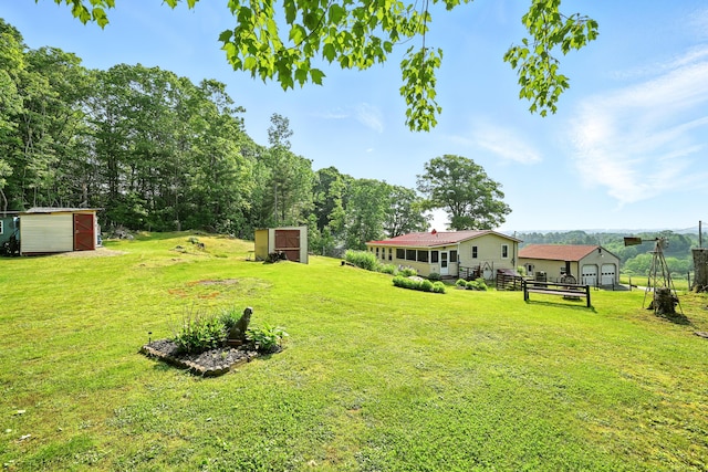 821 China Rd, Albion, ME 04910 - view of grassy yard with a shed