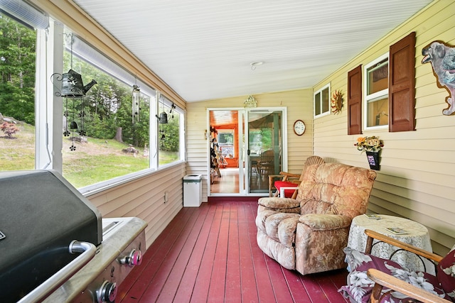 821 China Rd, Albion, ME 04910 - sunroom with lofted ceiling