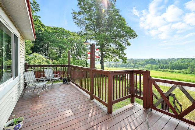 821 China Rd, Albion, ME 04910 - view of wooden terrace