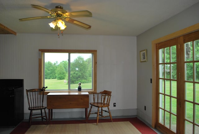180 Chadbourne Rd, Harmony, ME 04942 - sitting room with a ceiling fan