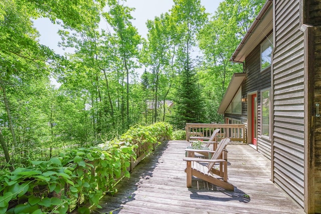 619 Shore Rd, Northport, ME 04849 - view of wooden deck