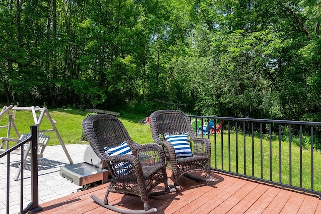 3350 Middle Rd, Sidney, ME 04330 - deck with a yard