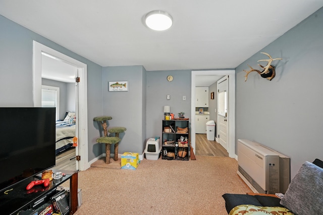 14 Maple St, Lisbon, ME 04252 - rec room with carpet flooring