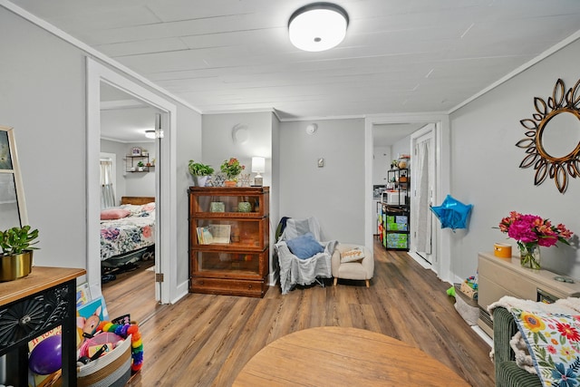 14 Maple St, Lisbon, ME 04252 - living area with wood finished floors and ornamental molding