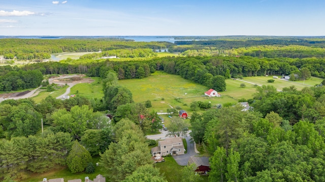 526 E Main St, Yarmouth, ME 04096 - aerial view of property and surrounding area with a forest