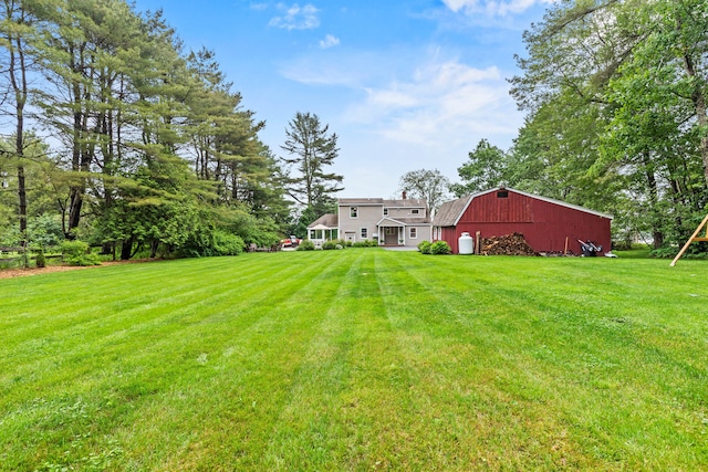 526 E Main St, Yarmouth, ME 04096 - view of grassy yard with an outbuilding