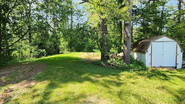 50 George Wright Rd, Woolwich, ME 04579 - view of green lawn with a shed