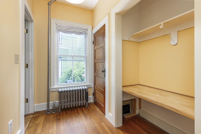 80 Melbourne St, Portland, ME 04101 - mudroom featuring radiator heating unit and hardwood / wood-style floors