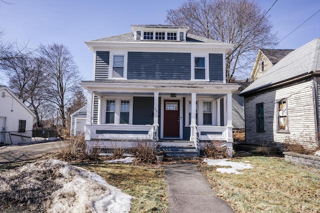 272 Center St, Bangor, ME 04401 - american foursquare style home featuring covered porch