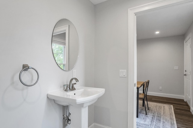 701 Wallston Rd, Saint George, ME 04860 - bathroom featuring wood finished floors and recessed lighting