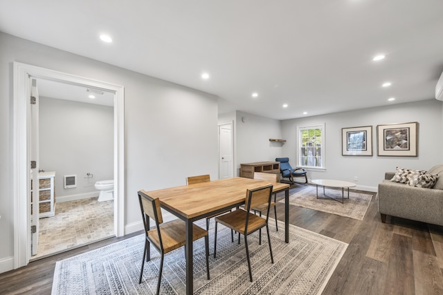 701 Wallston Rd, Saint George, ME 04860 - dining space with recessed lighting and dark wood-style floors