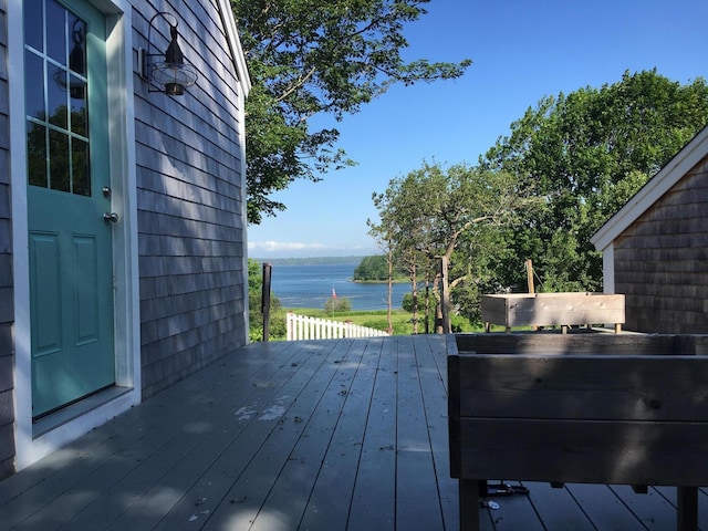 701 Wallston Rd, Saint George, ME 04860 - wooden deck featuring a water view