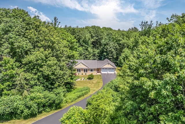 187 Hickory Dr, Auburn, ME 04210 - view from above of property featuring a forest