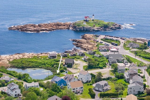 204 Nubble Rd, York, ME 03909 - aerial view of residential area with a large body of water