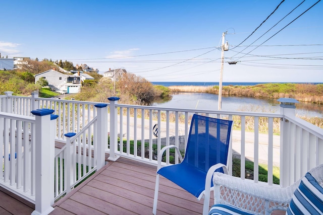 204 Nubble Rd, York, ME 03909 - wooden deck featuring a water view