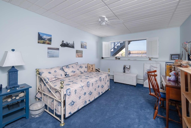204 Nubble Rd, York, ME 03909 - carpeted bedroom with a ceiling fan