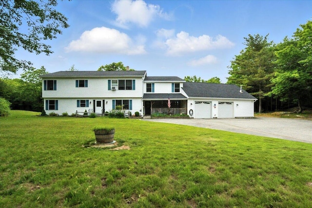 189 Old Chadbourne Rd, Lewiston, ME 04240 - view of front of property with an attached garage, driveway, and a front yard