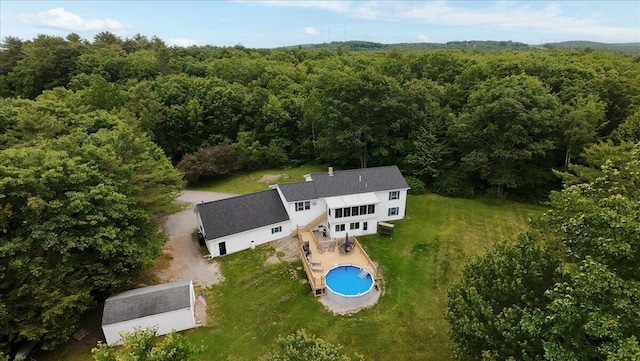 189 Old Chadbourne Rd, Lewiston, ME 04240 - aerial view of property and surrounding area with a forest