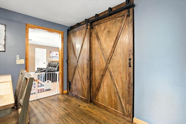 189 Old Chadbourne Rd, Lewiston, ME 04240 - detailed view of wood finished floors and a barn door