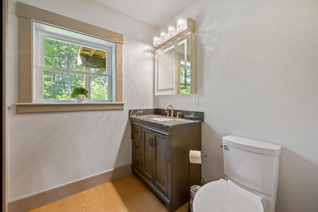 1719 Dixmont Rd, Etna, ME 04434 - half bathroom with vanity and wood finished floors