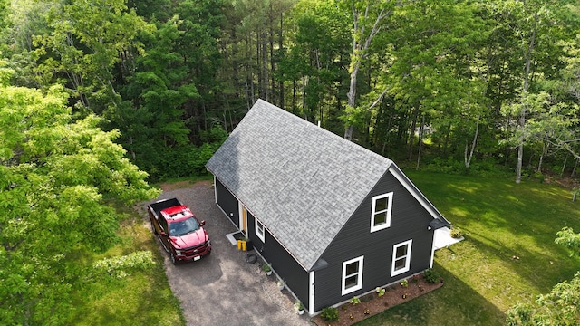 1719 Dixmont Rd, Etna, ME 04434 - view of subject property with a forest