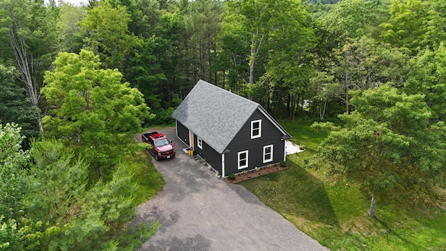 1719 Dixmont Rd, Etna, ME 04434 - view from above of property with a heavily wooded area