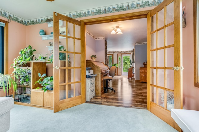 14 Old County Rd, South Berwick, ME 03908 - office space featuring french doors, carpet floors, and wood finished floors