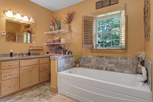 16 Keystone Spring Rd, Poland, ME 04274 - full bathroom featuring vanity and a garden tub