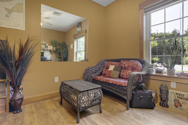 16 Keystone Spring Rd, Poland, ME 04274 - sitting room with wood finished floors and ceiling fan