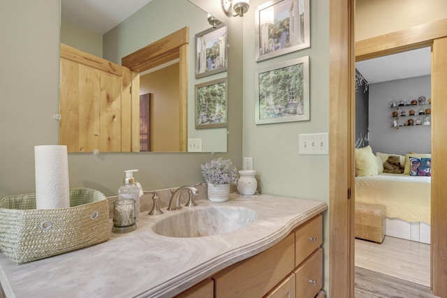 16 Keystone Spring Rd, Poland, ME 04274 - ensuite bathroom featuring vanity and wood finished floors