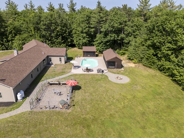16 Keystone Spring Rd, Poland, ME 04274 - view from above of property with a pool area