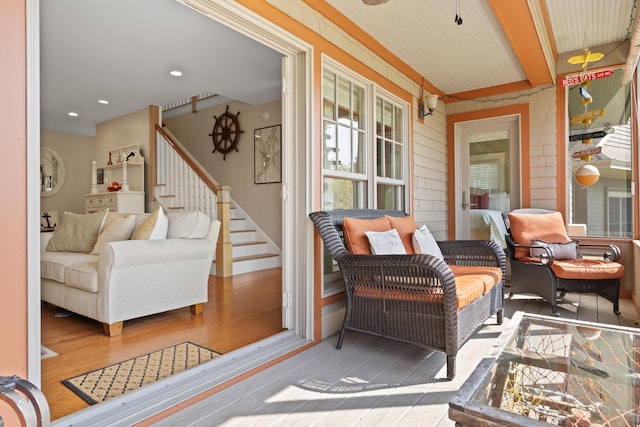 71 Village Way Unit 506, Edgecomb, ME 04556 - deck featuring an outdoor hangout area