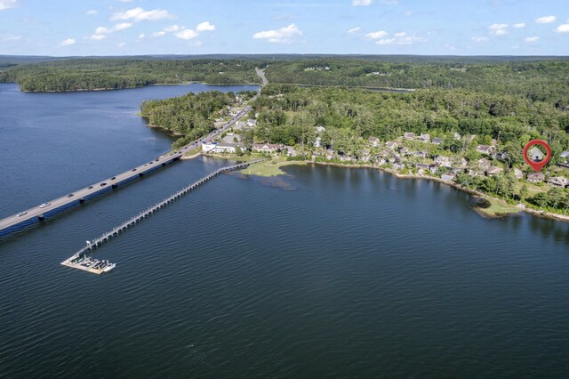 71 Village Way Unit 506, Edgecomb, ME 04556 - bird's eye view of a forest and a large body of water