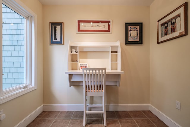 148 Breakwater Dr Unit 17, South Portland, ME 04106 - home office featuring healthy amount of natural light and tile patterned flooring